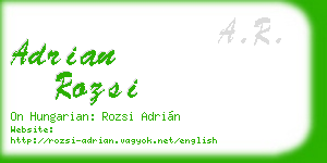 adrian rozsi business card
